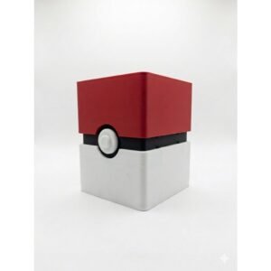 Deck Box Pokébola 60 Cartas com Sleeve - Impressão 3D PLA - Porta Cartas Pokémon TCG